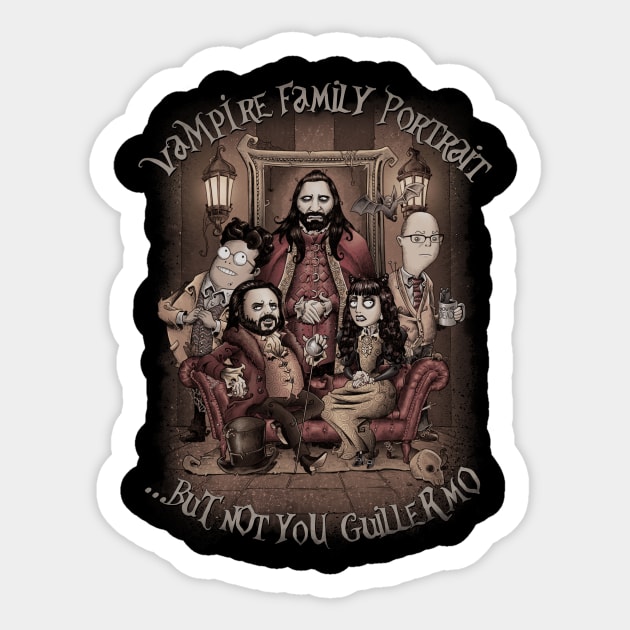 Vampire Family Portrait Sticker by saqman